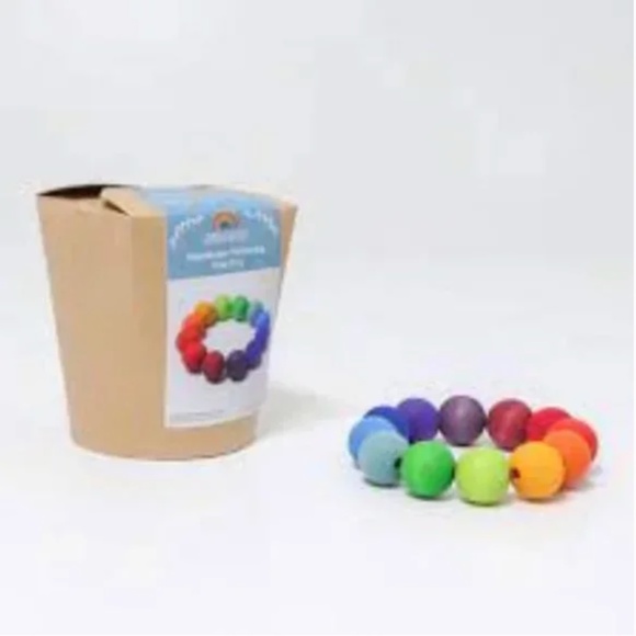 NWT - Grimm's Regenbogen Perlenring Rainbow Bead Ring Toy - Picture 2 of 5